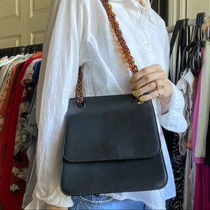 ✨SOLD!✨black & tortoise bag